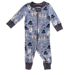 Hanna Andersson Star Wars Baby Sleeper Pajama Size 6-9M 60cm Blue‎ Valentines